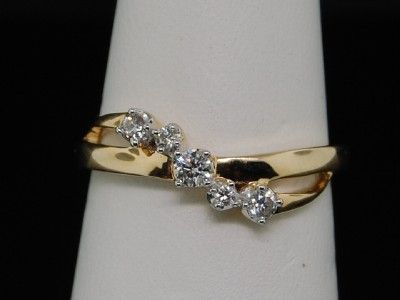 LADIES .17CT GOLD ROUND JOURNEY ENGAGEMENT DIAMOND RING  