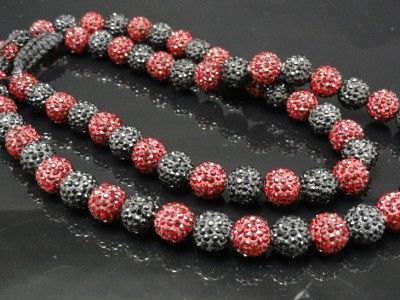 Mens Blue & White/Red & Black/Green & White Swarovski Crystal Chain 