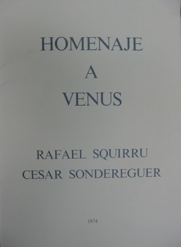 RAFAEL SQUIRRU CESAR SONDEREGUER Homenaje A Venus 1974  