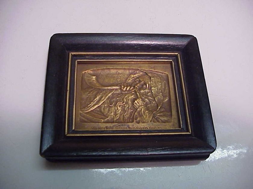 ANTIQUE JEWISH ART BORIS SCHATZ BRONZE RELIEF PLAQUE  