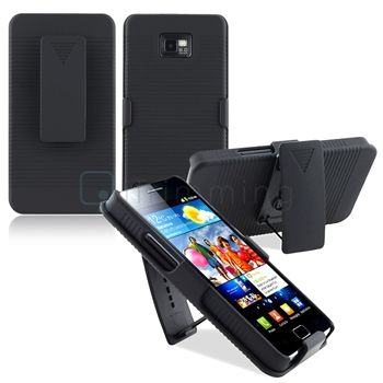 New Black Swivel Holster with Stand Belt Clip For Samsung Galaxy S2 
