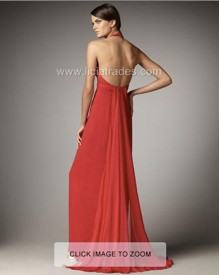 Marchesa Flyaway Halter Chiffon Gown Dress NEW NWT $980 6 Notte 