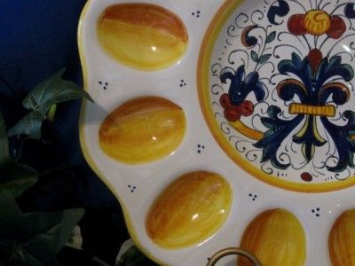 DERUTA ITALY Italian Pottery RICCO EGG PLATE ~ Gorgeous  