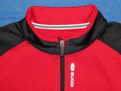 Sugoi Red Long Sleeve Cycling Jersey Mens Size L  