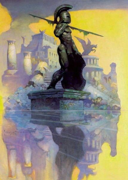 Authentic Frank Frazetta Print #23 ATLANTIS 15 X 23  