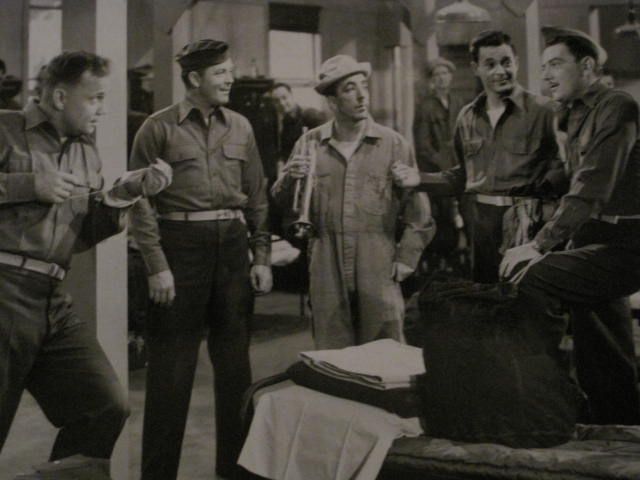 Larry Parks in Military Bunks Nice B&W Movie Still  