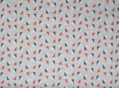 Vintage Geometric Stretchy Cotton/Poly Blend Fabric  