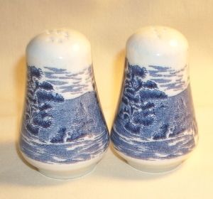 Staffordshire LIBERTY BLUE Salt & Pepper shakers  