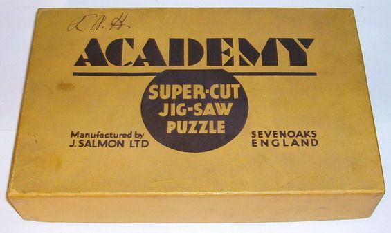 1920s Salmon Academy Super cut wooden jigsaw puzzle 250 pieces 