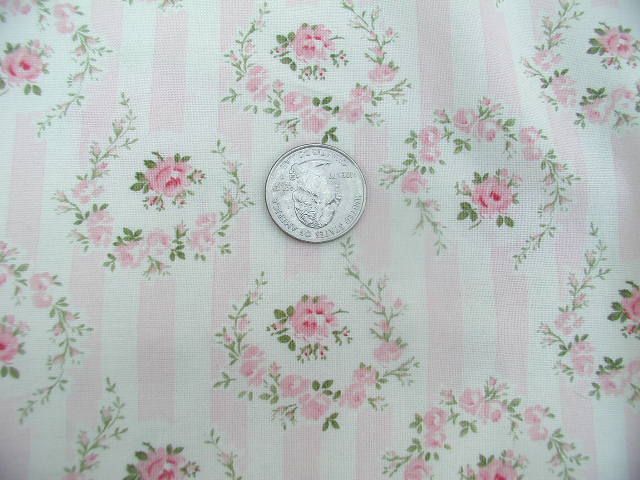 Barefoot Roses Tanya Whelan Cameo Pink Stripe Cotton Yd  