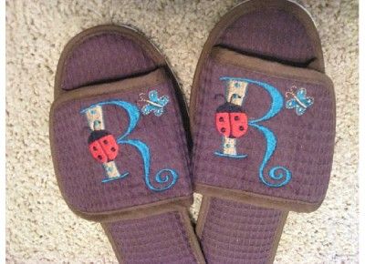 Matching Personalized Monogram Spa Robe & Slippers Set  