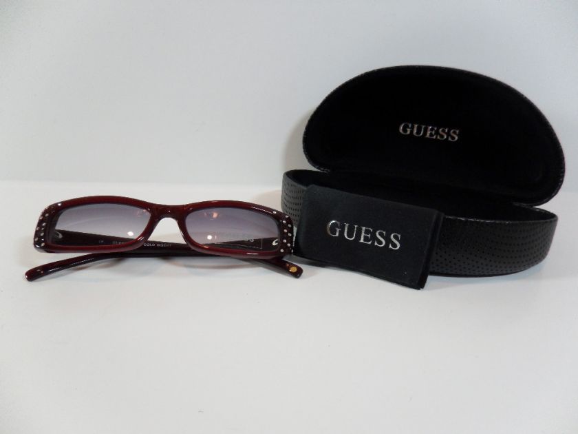 GUESS DESIGNER SUNGLASSES GU 6180 BURG/GREY VERY NICE  