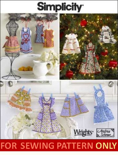 APRON ORNAMENTS PATTERN KITCHEN~CHRISTMAS DECORATIONS  