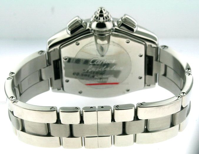 Cartier Roadster Chronograph XL $10,300.00 Stainless Steel Mens Watch 