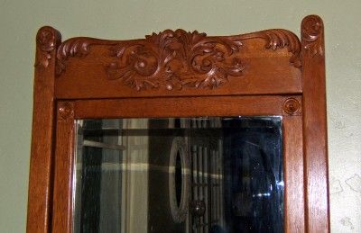 Golden Oak Side by Side Hotel Dresser w/Hatbox & Mirror  