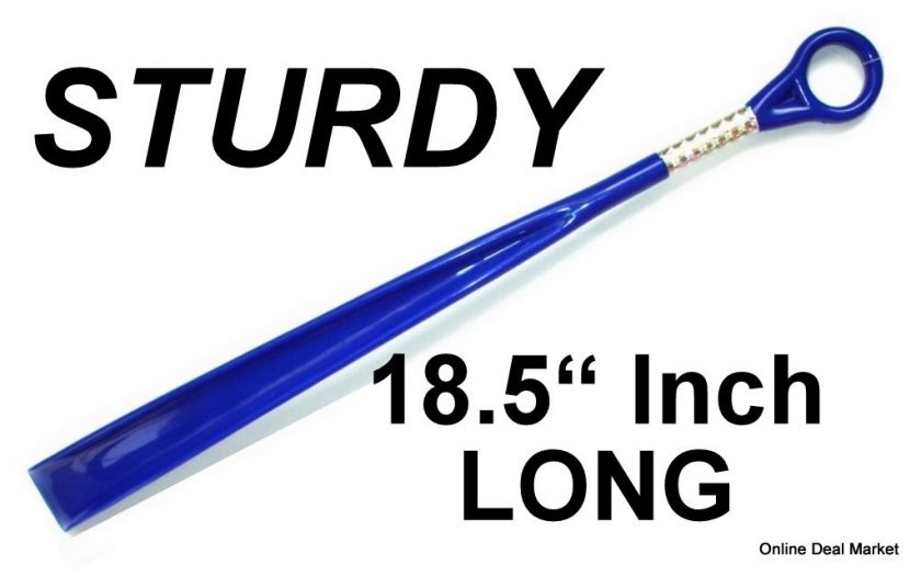 NEW BLUE 18.5 EXTRA LONG SHOEHORN SHOE HORN STURDY  