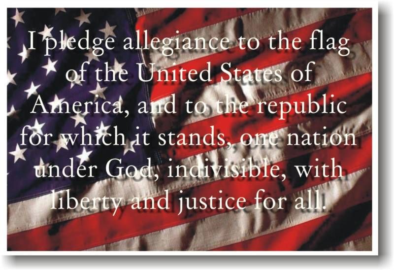 Pledge of Allegiance   Patriotic Classroom NEW POSTER  