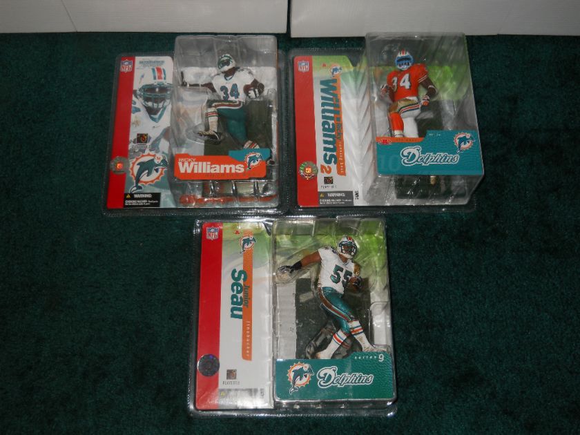 Ricky Williams & Junior Seau Mcfarlane DOLPHINS MISP  