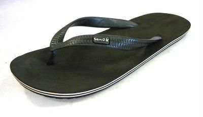 Sanuk Mens Black Current Thong Sandal 7  