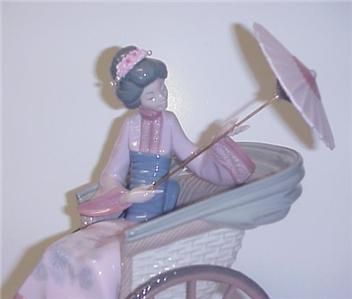 LLADRO #1383G A RICKSHAW RIDE RETIRED MINT CONDITION 1979  