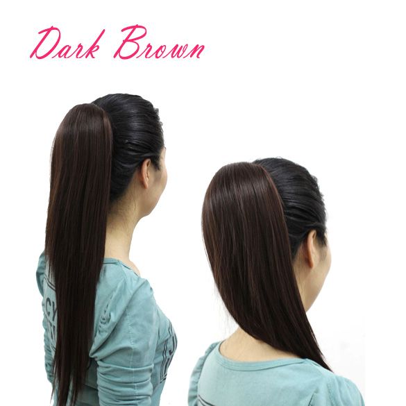 Lady Girls Long Straight Ponytail Hair Piece Extensions 3 Colors 