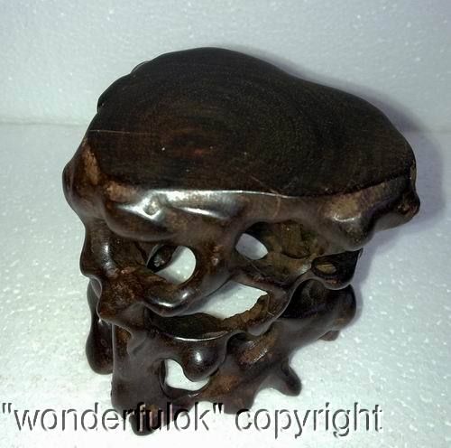 Unique Rosewood Wood Root Carving Display Shelf Stand  