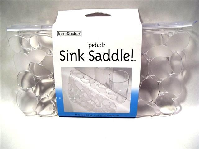 NEW Pebblz Pebble Sink Saddle Protector Clear by InterDesign