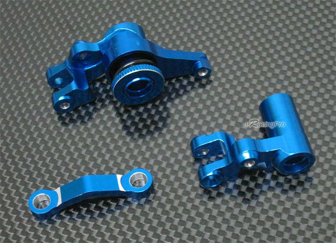 Aluminum Alloy Steering Assembly for Traxxas Slash 4x4 Blue  