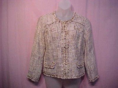 129 CHICOS Lovely Lila Golden Tweed Theola Jacket 2  