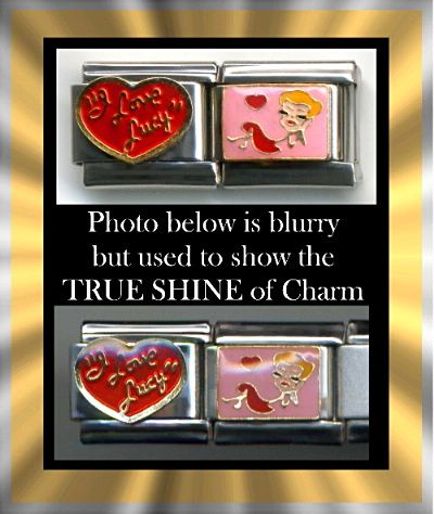 LICENSED Italian Charms I LOVE LUCY SUPERLINK Charm 9mm  