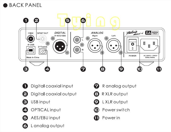 Matrix mini i 24Bit Audio DAC+Headphone Amp Optical/USB  