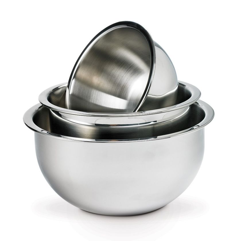 NEW MasterChef Stainless Steel Mixing Bowls Set of 3  