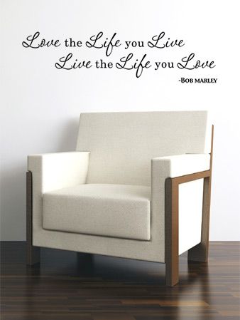 LOVE LIFE BOB MARLEY INSPIRATIONAL QUOTE VINYL WALL DECAL STICKER ART 
