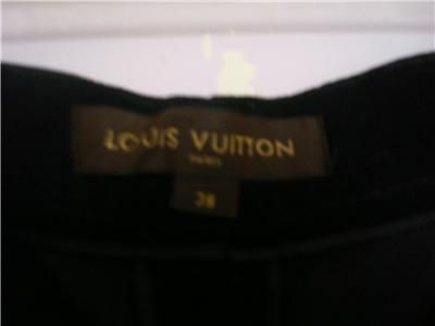 NEW LOUIS VUITTON PARIS WOMENS BLACK CORDUROY JEANS SIZE 38  