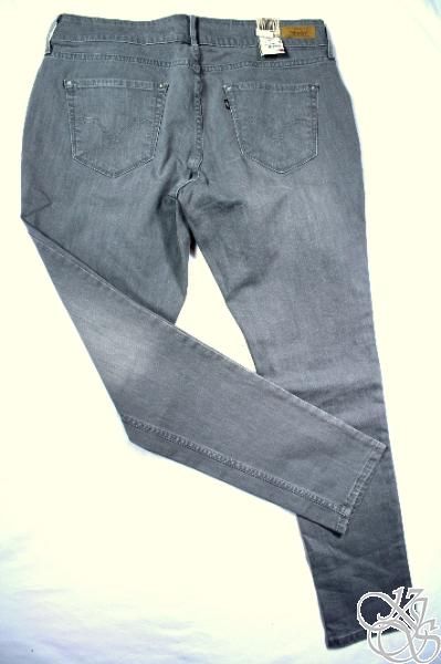   JEANS 542 Fits Every Body Skinny Leg Grey Charm Denim Womens Pants New