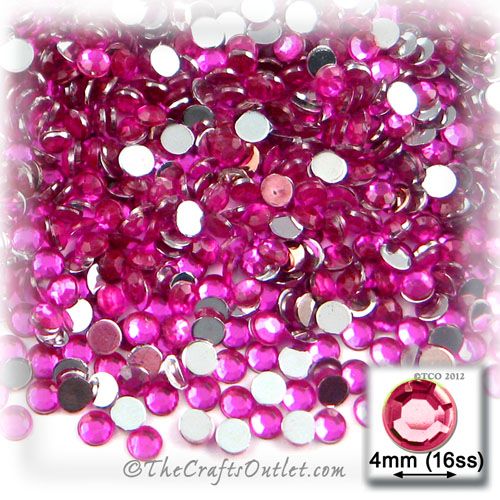 288pc Flatback Acrylic Rhinestones 4mm   16ss Multi Assortment  