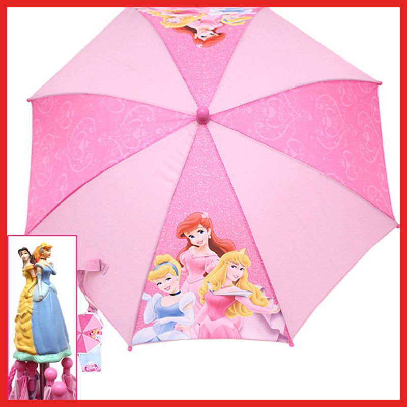 Disney Princess Umbrella Rain/Sun/Snow Pink Belle Cinderella Ariel 