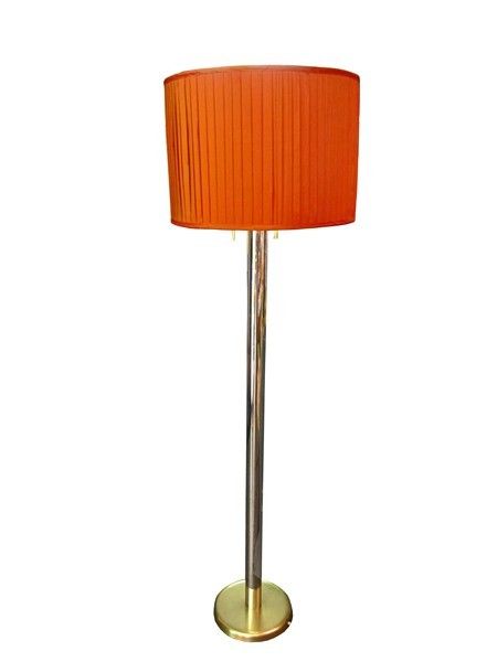 1970s George Kovacs Chrome & Brass Floor Lamp,4 Lights  