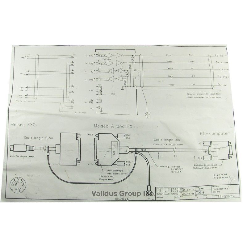 BEIJER ELECTRONICS SC09 8 PIN DIN FOR MELSEC FX◢◤  