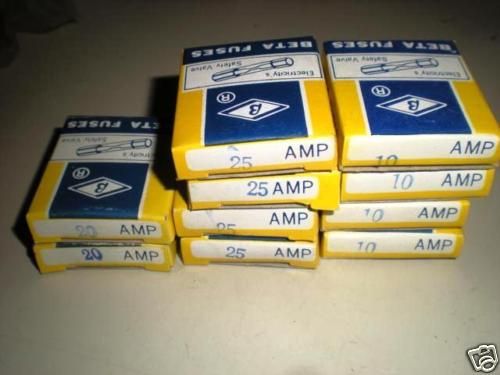 NOS Beta Fuses Lot 10 250 20 Amp  