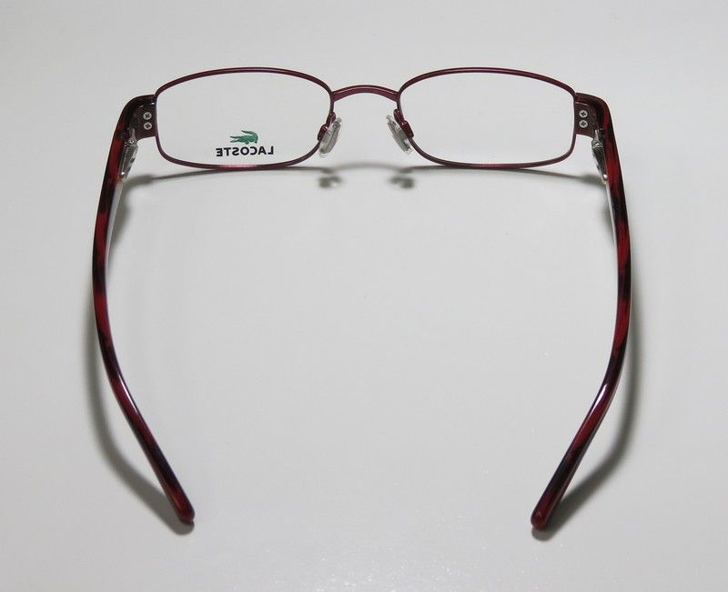 NEW LACOSTE 12237 51 18 135 RED HAVANA RX VISION METAL EYEGLASSES 