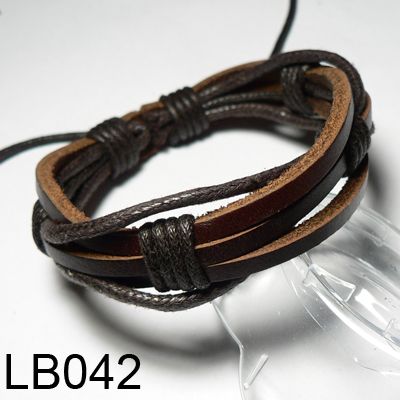 Unique Full handmade leather hemp Bracelet