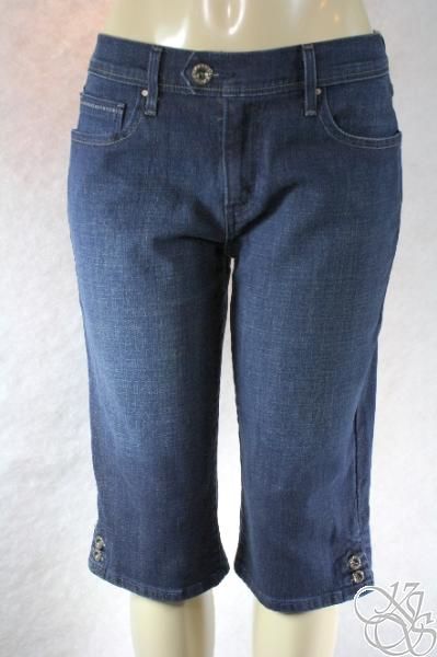 LEVIS JEANS 515 Skimmer Petite Mid Rise Womens Denim Capris  