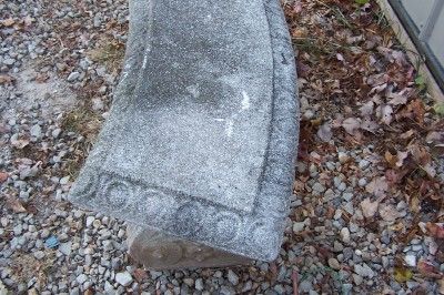 Antique Cement Limestone Curved Garden Bench Decor  