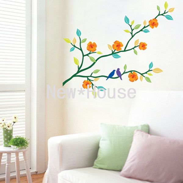 Flower Tree Art Wall Stickers DIY Mural Deco Decal Y054  