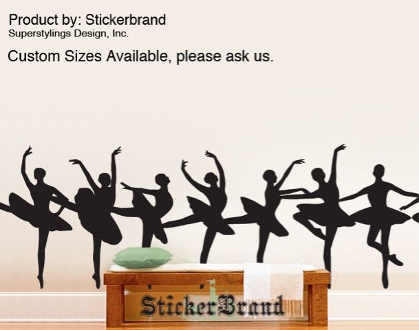 Vinyl Wall Decal Sticker Ballerina Dancers Ballet  