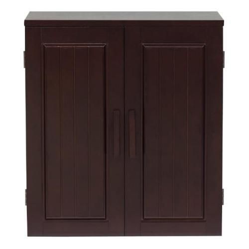 New Catalina Bathroom Wall Cabinet w/ 2 Doors   Espresso  