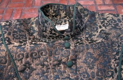   HORSE NWOT L ARABIAN WESTERN SHOW Rail DRIVING JACKET Green Gold Glitz