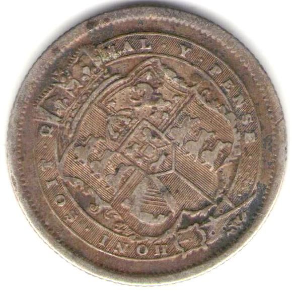 GREAT BRITAIN UK COIN 1 SHILLING 1817 TEST CUT VF/ XF  