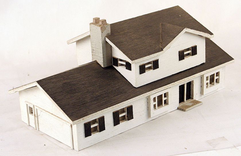 HO Scale Scratch Built Wood House #1  